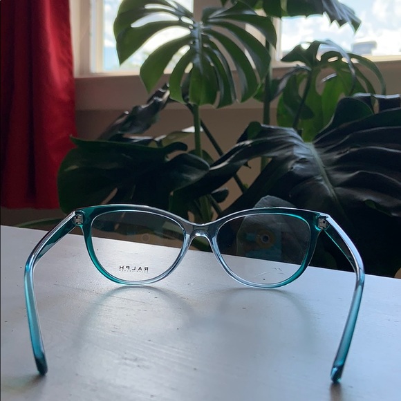 Ralph Lauren Cat-Eye Teal Blue Glasses Frames - Picture 7 of 14